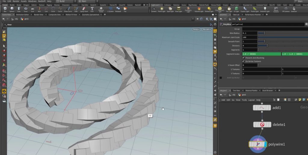 modeling a rope in houdini