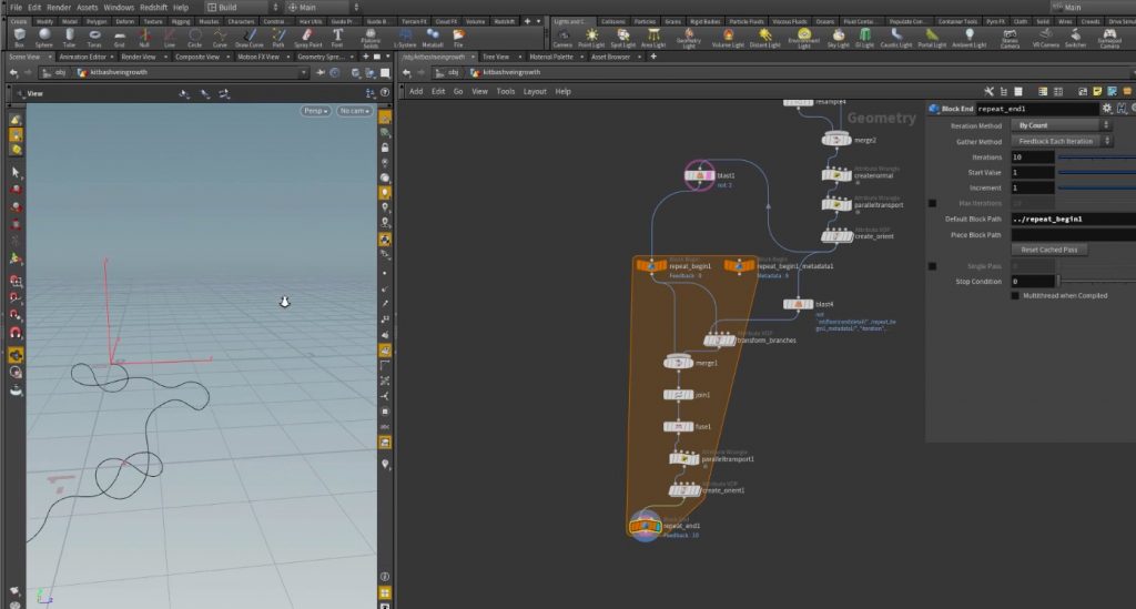 Vein Growth in Houdini