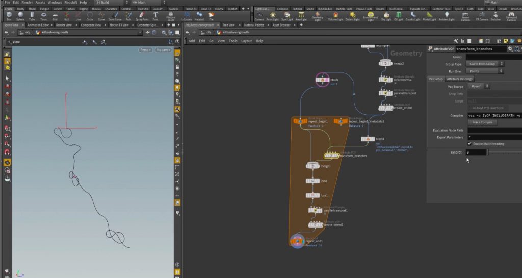 Vein Growth in Houdini