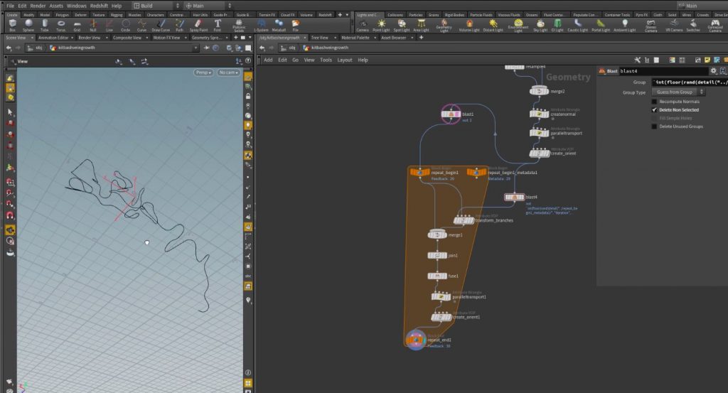 Vein Growth in Houdini