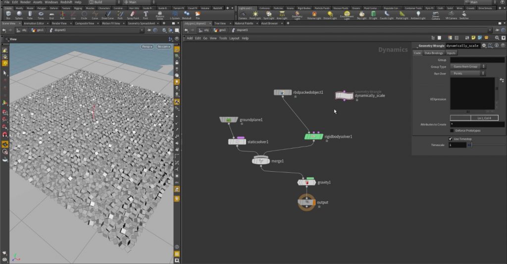 Scaling bullet solver Houdini