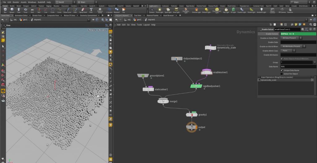 Scaling bullet solver Houdini