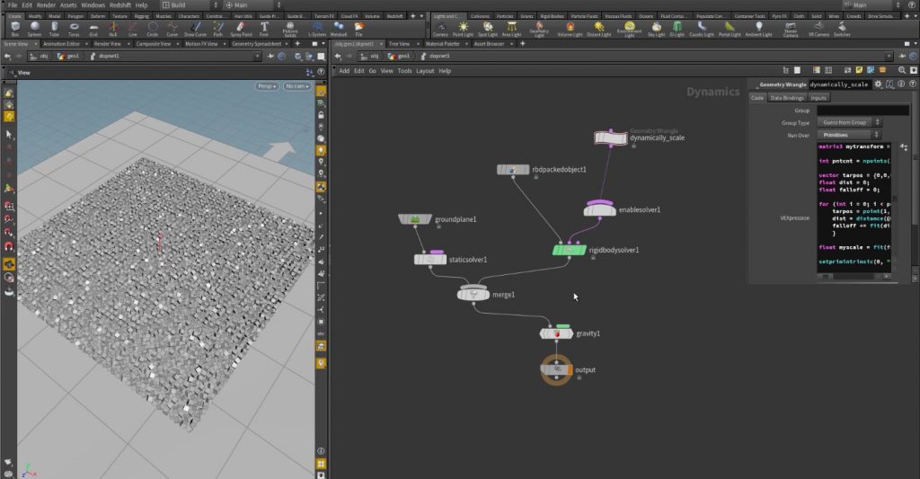 Scaling bullet solver Houdini