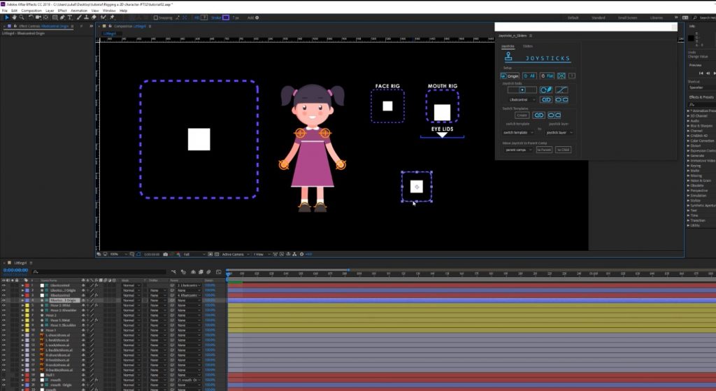 How to rig a 2D character in After effects