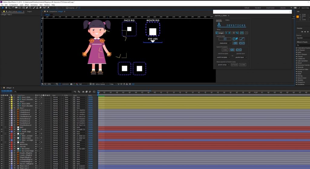 How to rig a 2D character in After effects