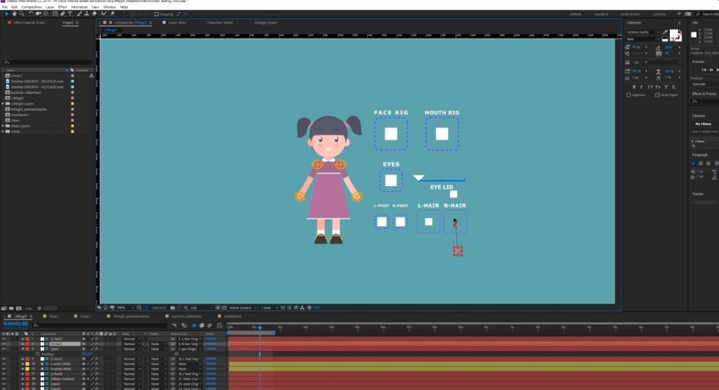 How to rig a 2D character in After effects