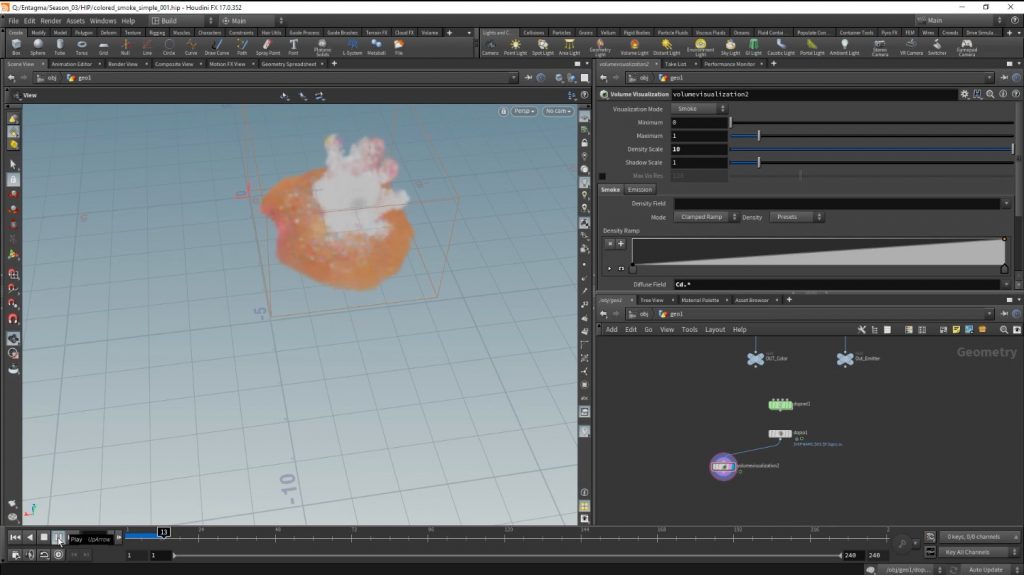 Colored Smoke in Houdini