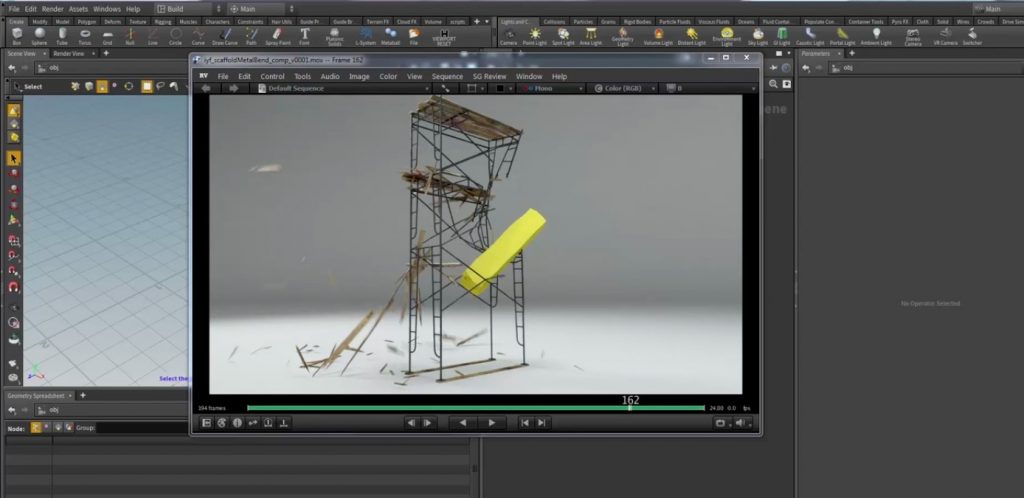 Dynamic Metal Bending Constraints in HOUDINI