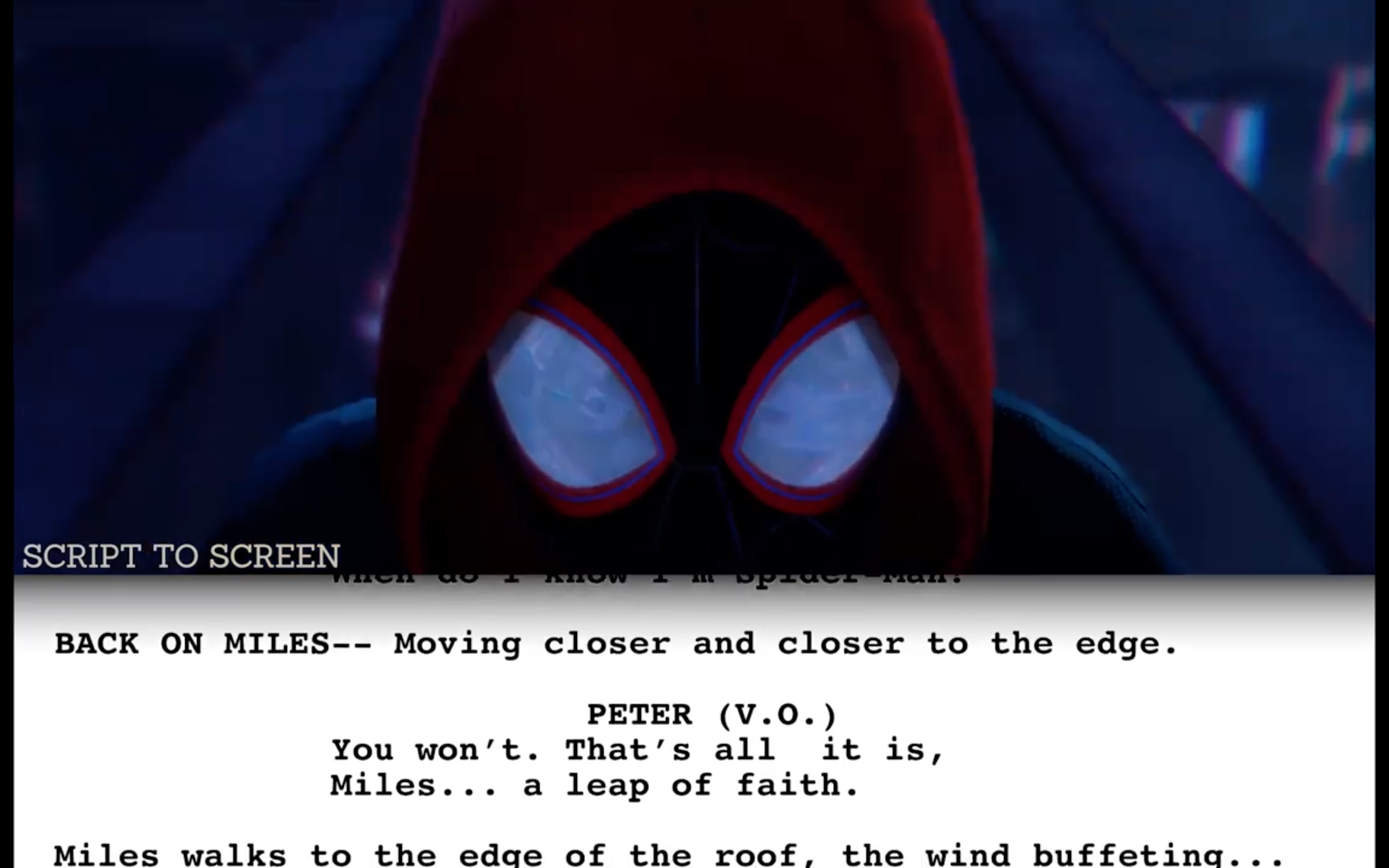 Spider-Man: Into the Spider-Verse From Script to Screen