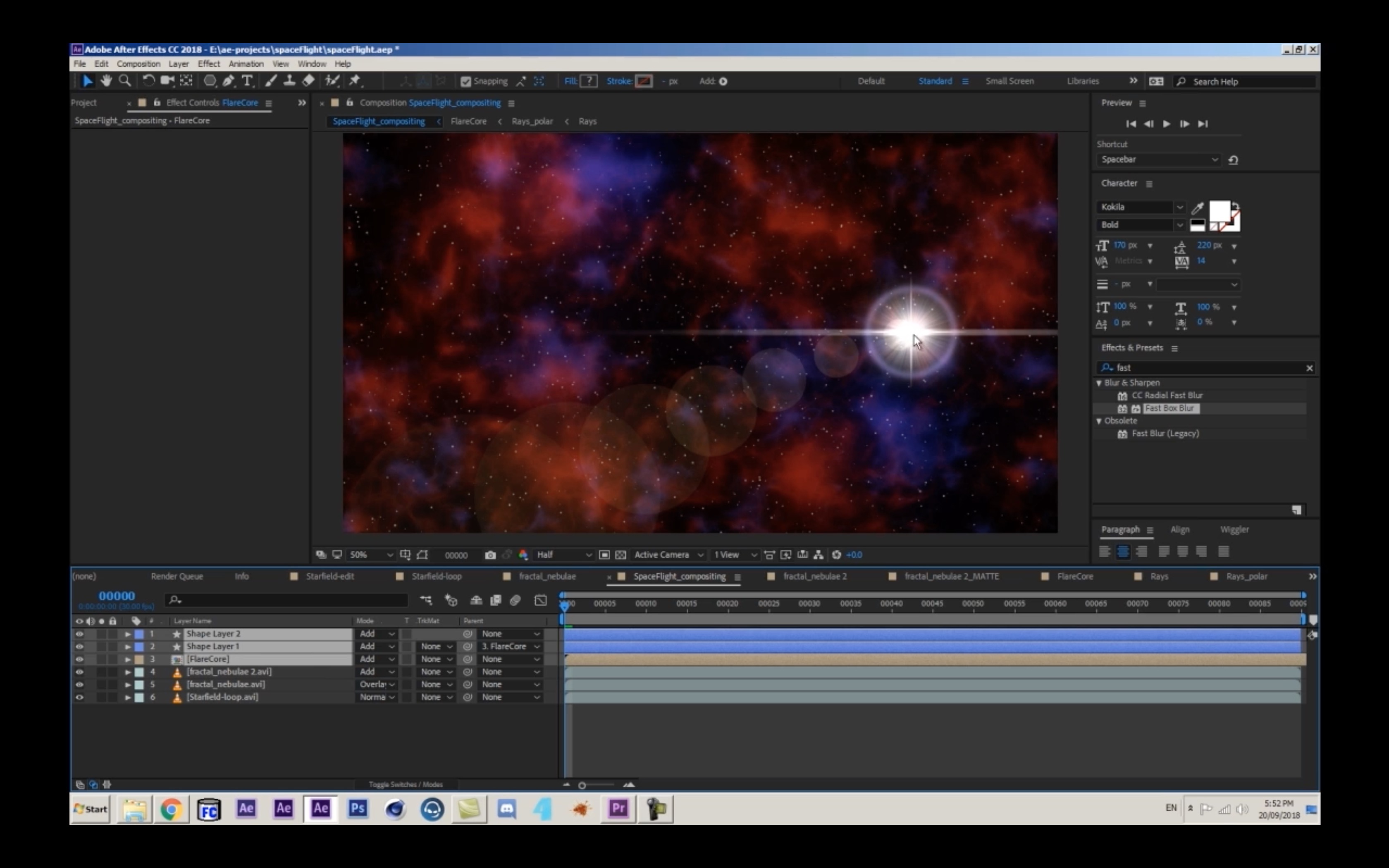 Creating a Looping Space Flight in After Effects without Plugin