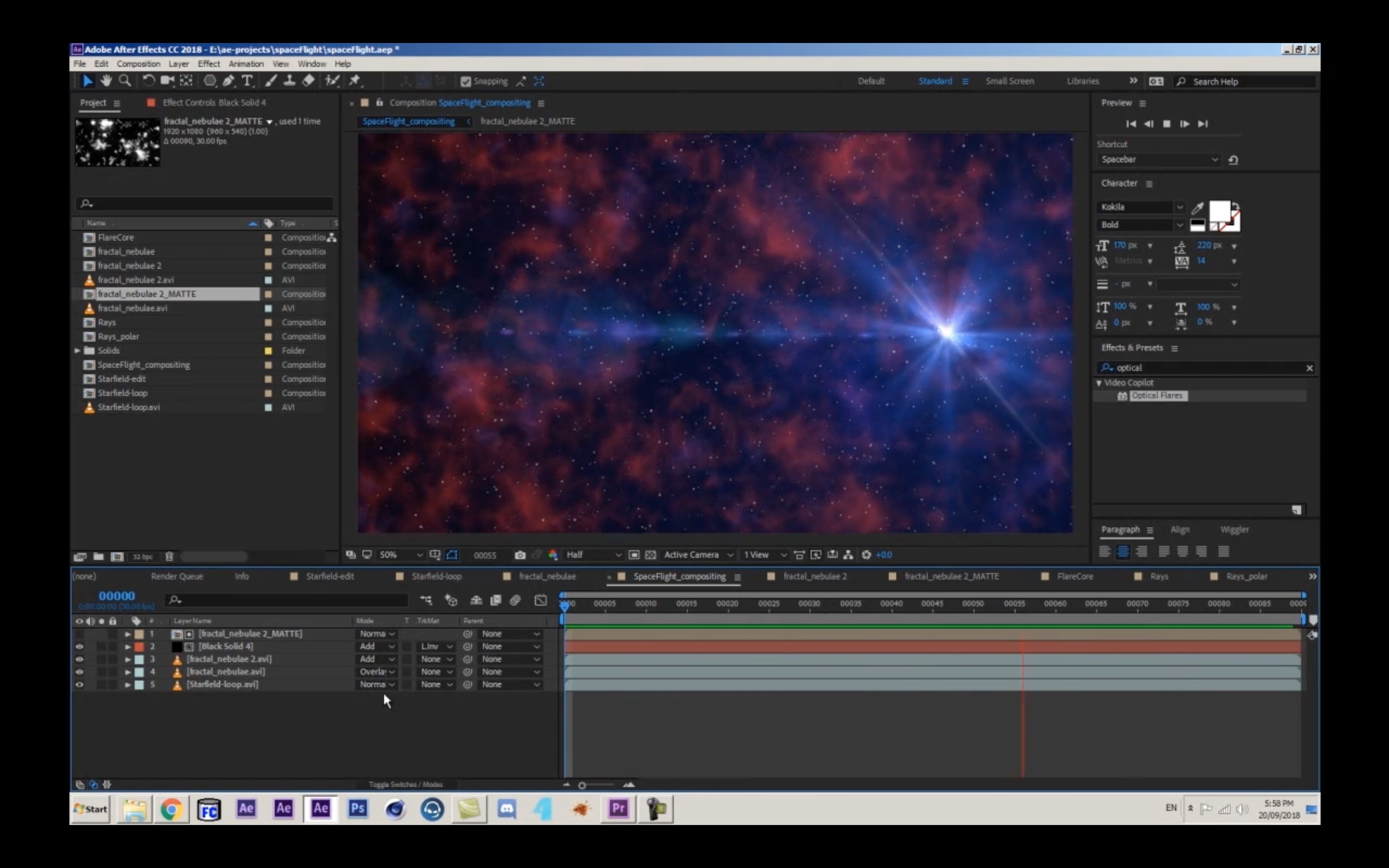 Creating a Looping Space Flight in After Effects without Plugin