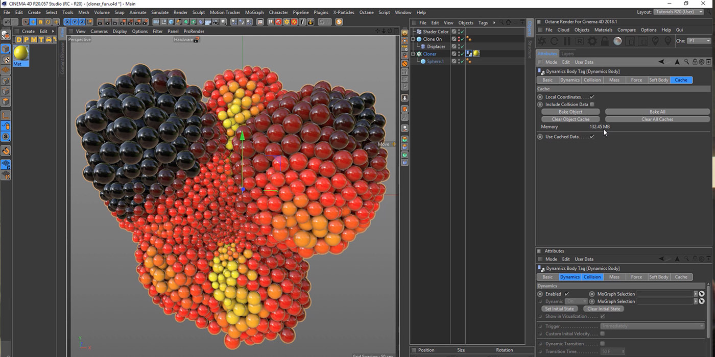 Cinema 4D Tutorial: Animated Spheres Madness