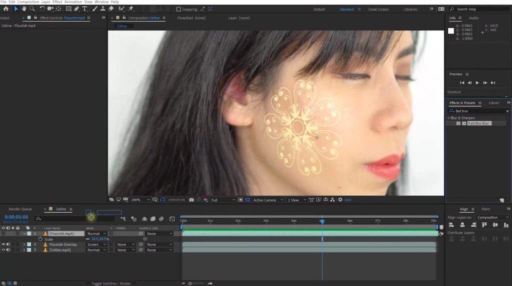 Tracking Scars & Digital Makeup with Mocha Pro and After Effects