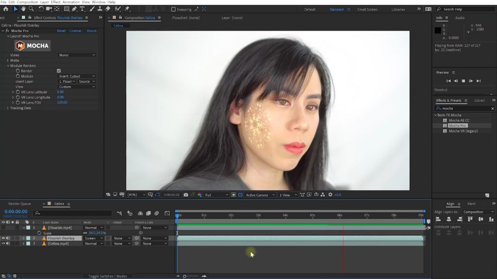 Tracking Scars & Digital Makeup with Mocha Pro and After Effects