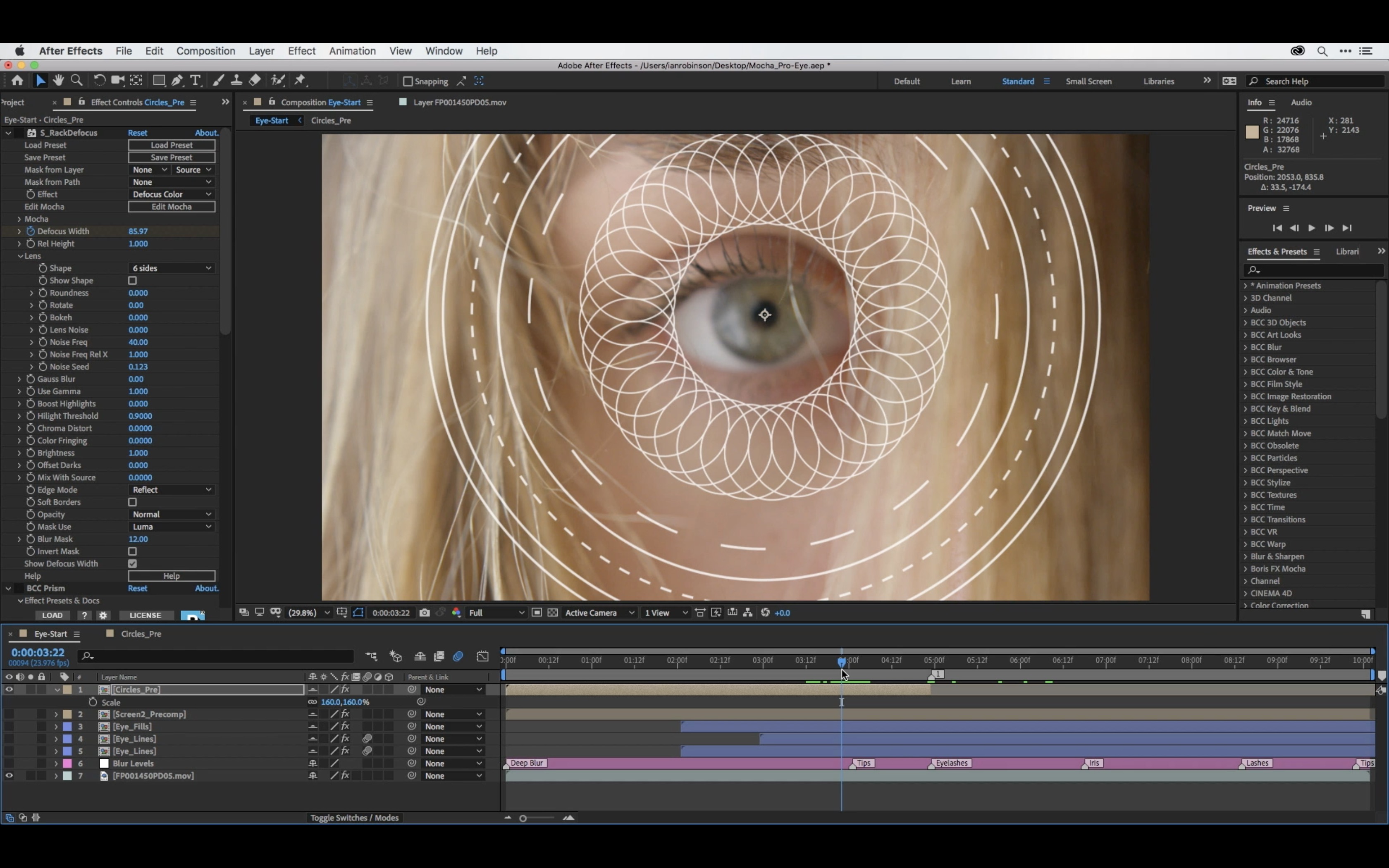 Eye Tracking & Masking with Mocha and After Effects