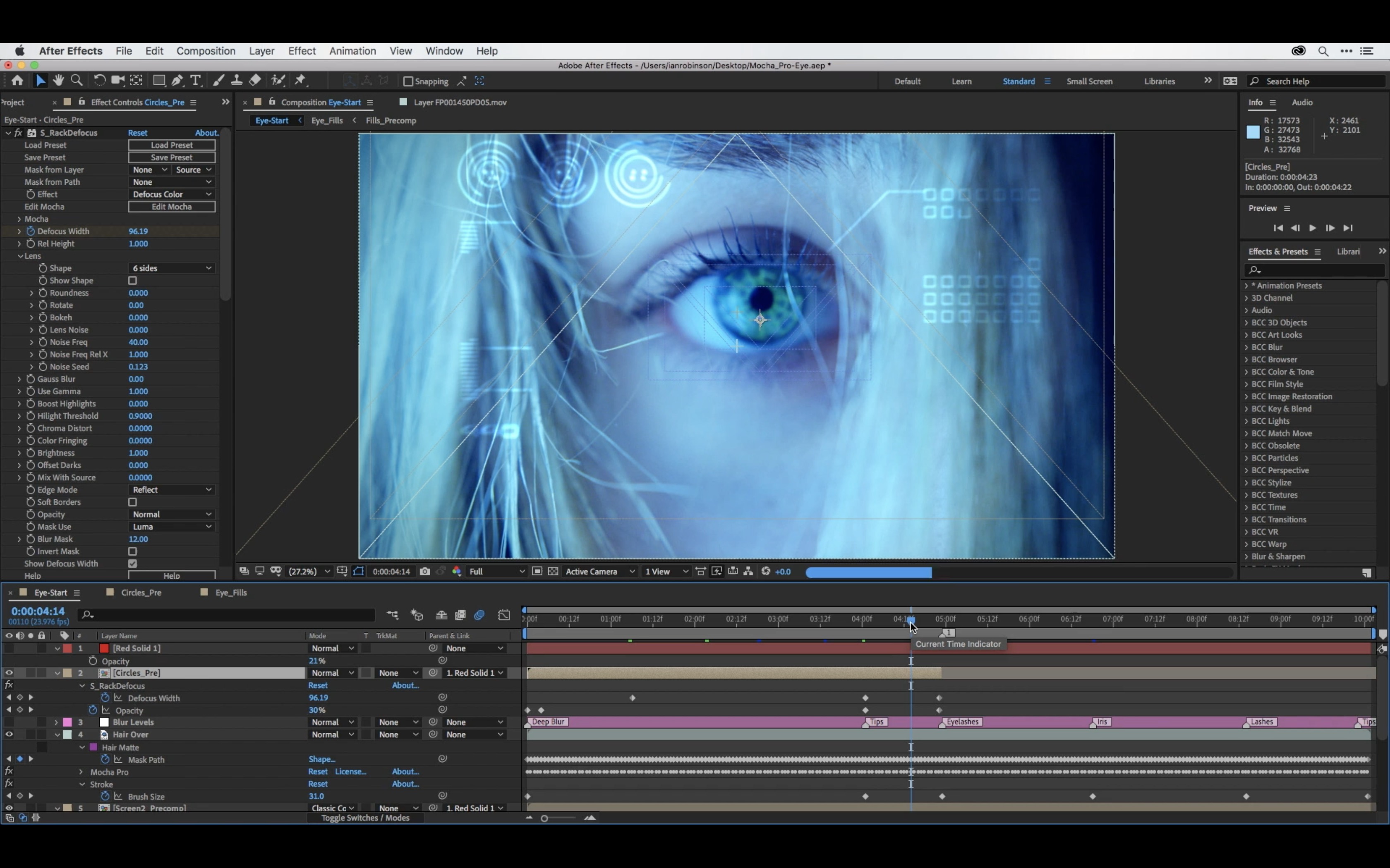 Eye Tracking & Masking with Mocha and After Effects