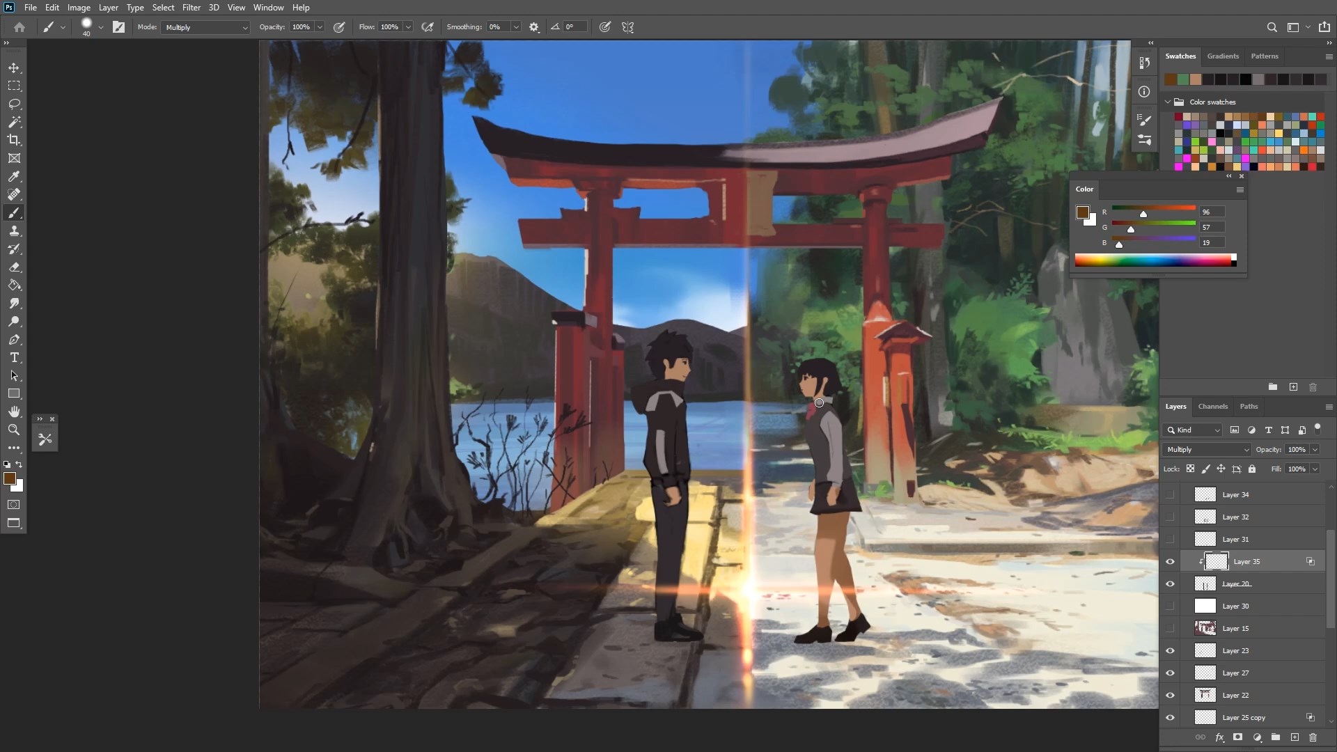 Your Name Painting Process by Atey Ghailan