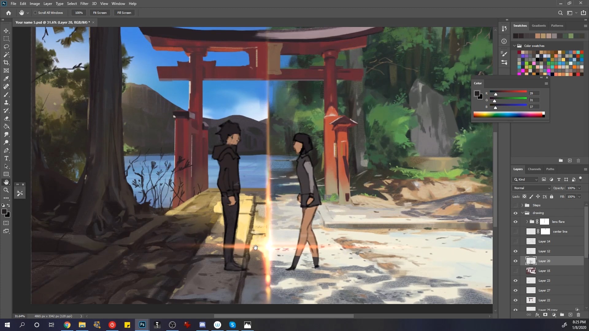 Your Name Painting Process by Atey Ghailan