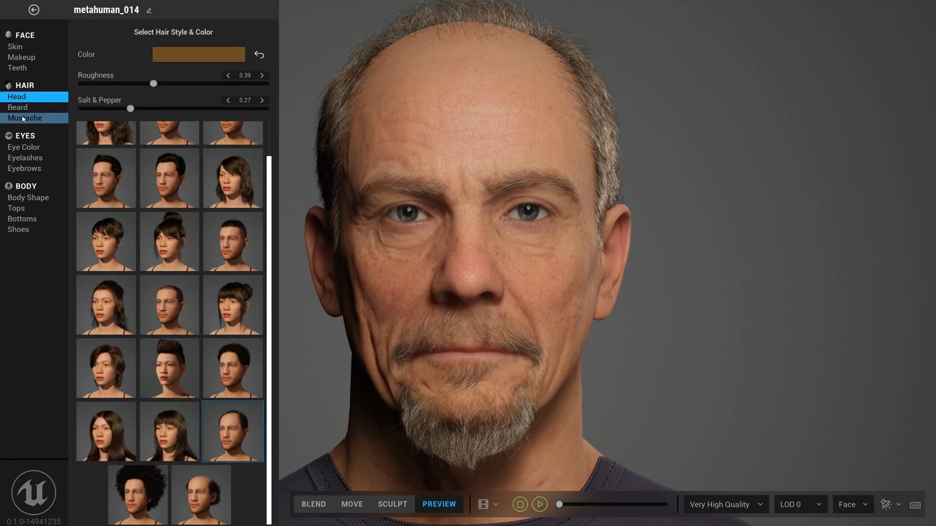 Unreal Engine MetaHuman Creator Preview