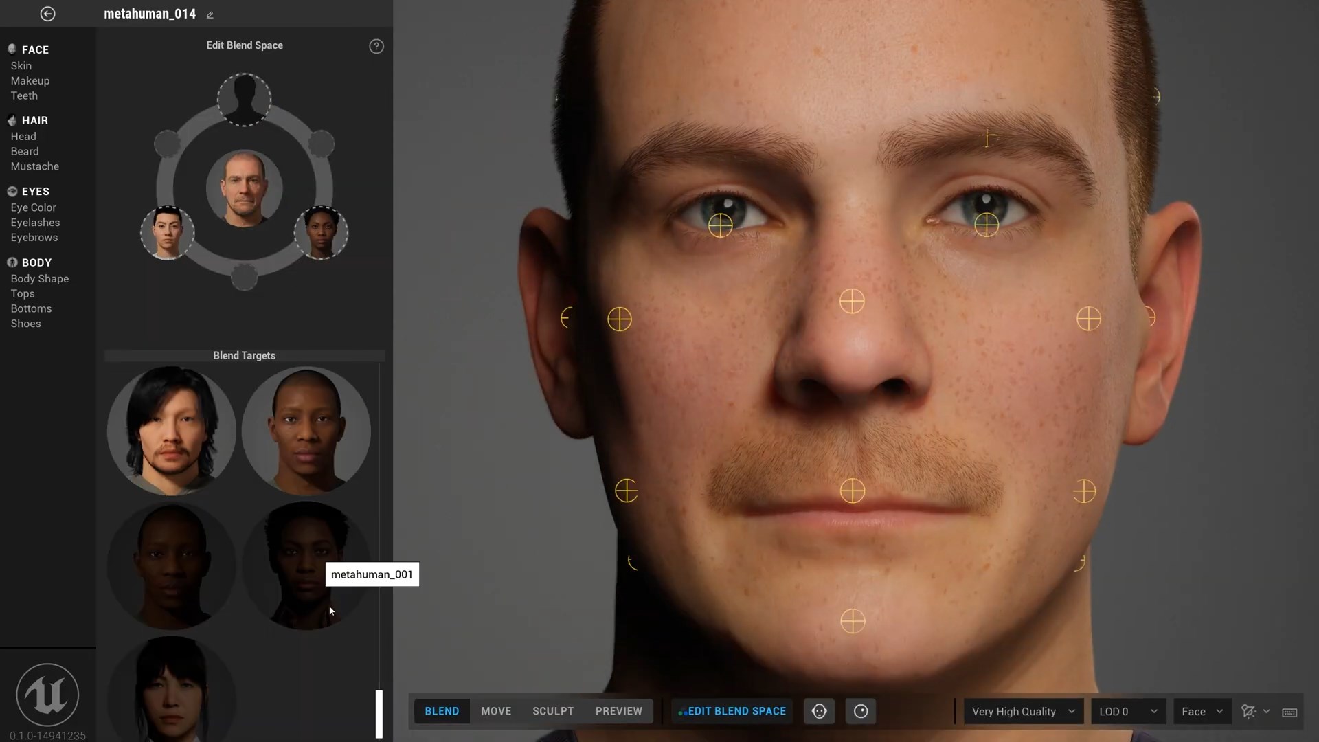 Unreal Engine MetaHuman Creator Preview